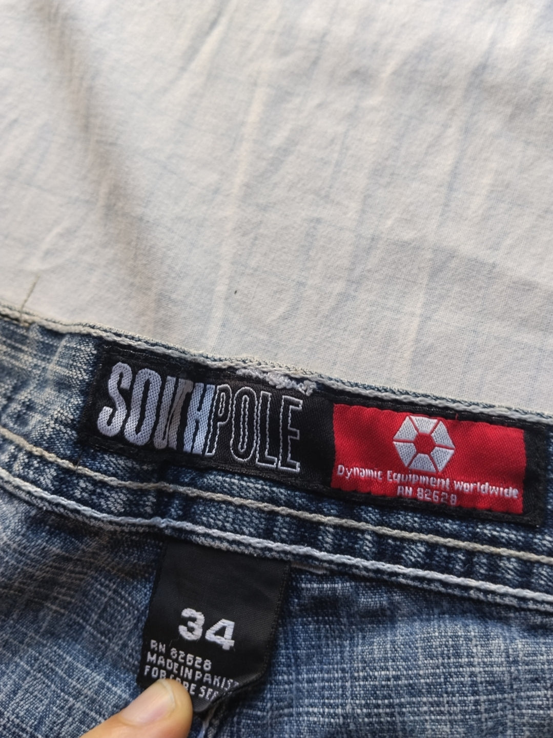 Southpole W34 Red Tab Baggy Jeans Y2k