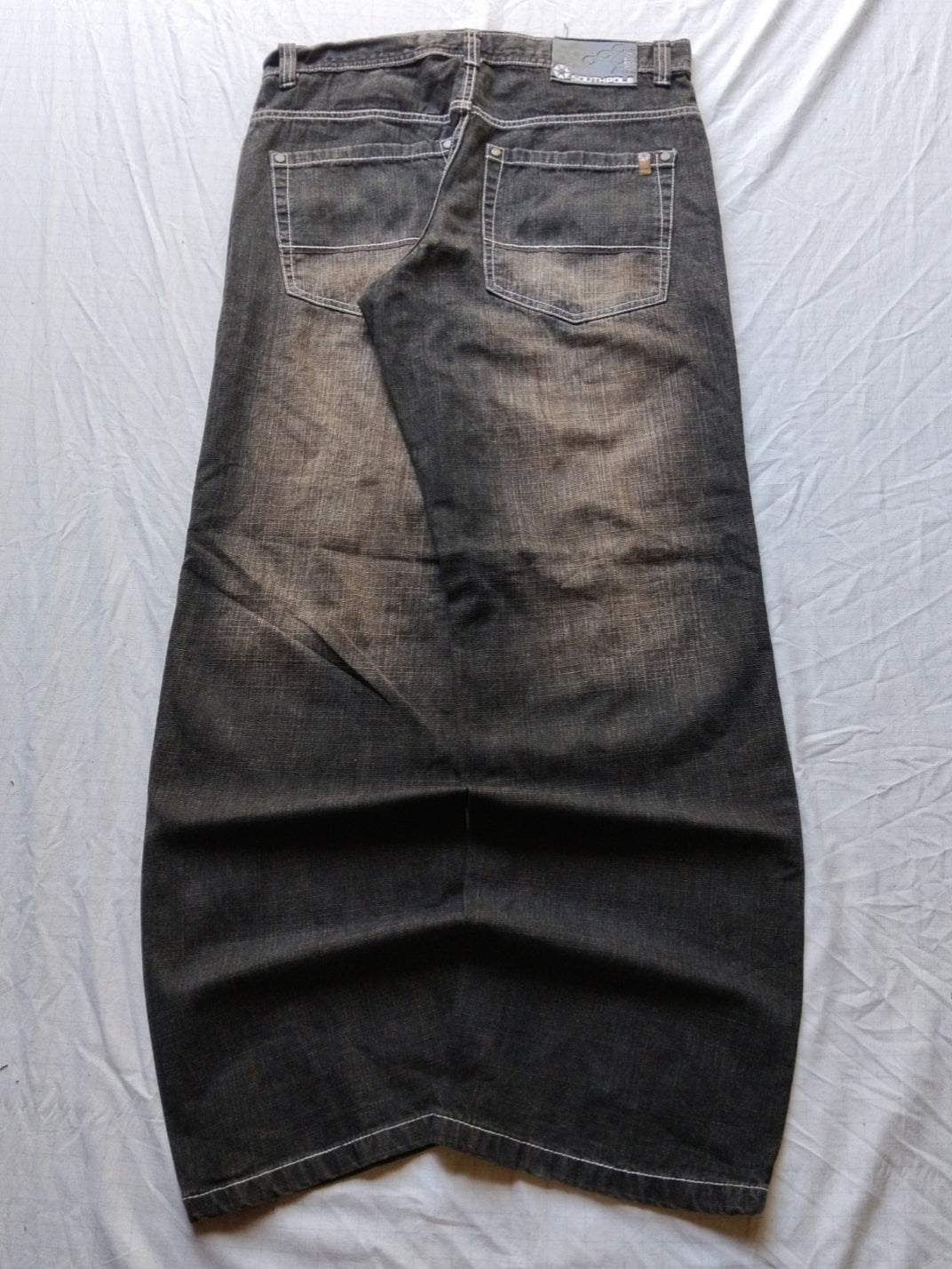 Southpole W34 Mudwash Brown Tab Baggy Jeans Y2k