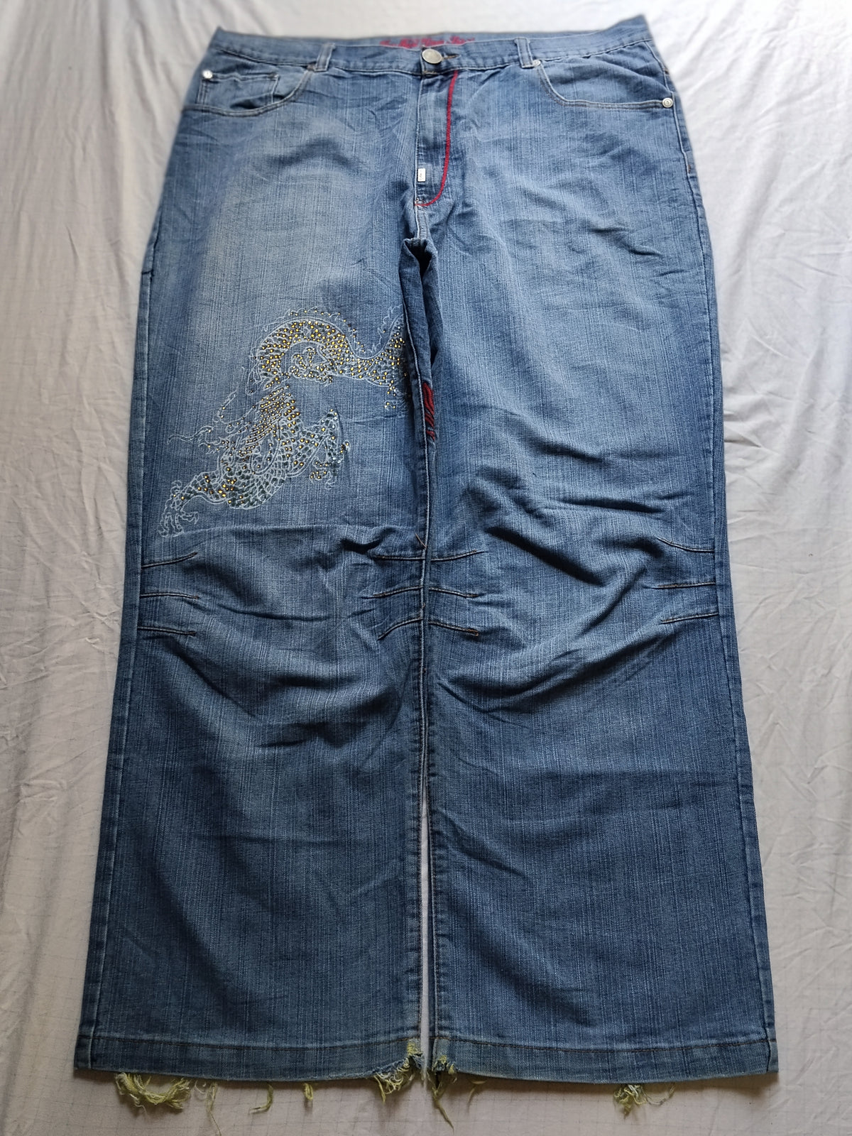 Platinum Gear W42 Baggy Jeans Dragon Y2k