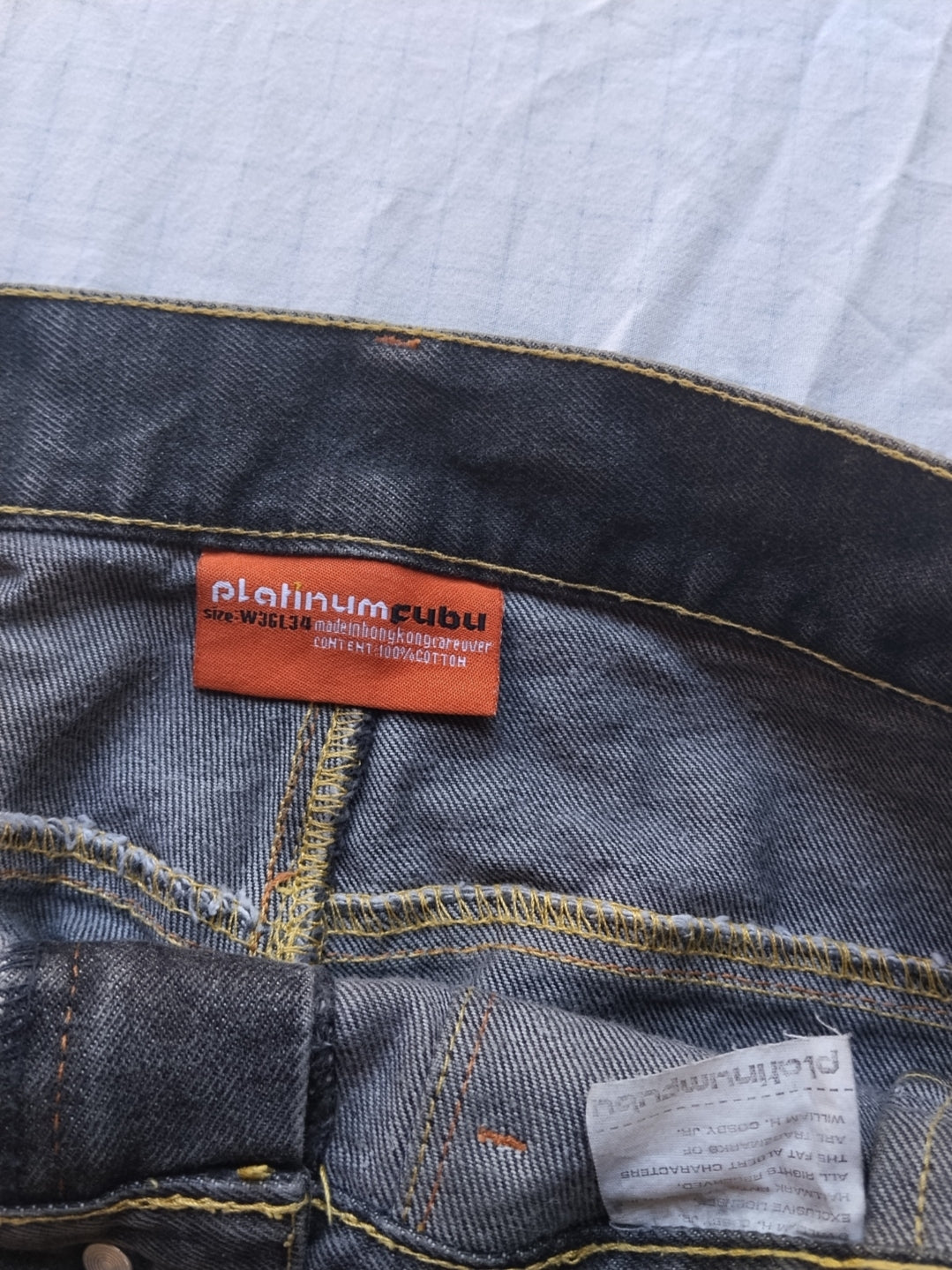 Platinum Fubu W36 Fat Albert Baggy Jeans Y2k