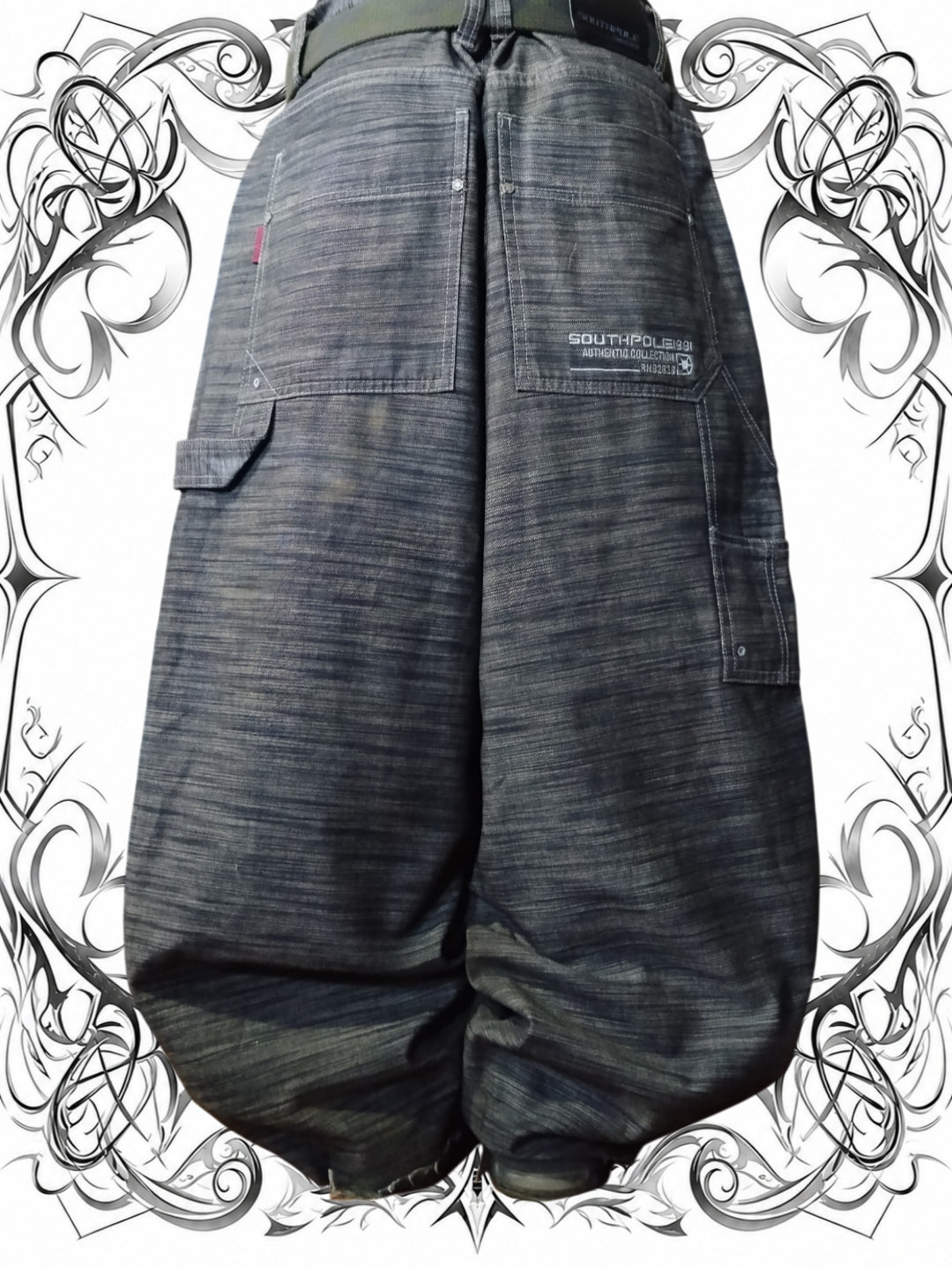 Southpole W38 Shiny Baggy Jeans Y2k