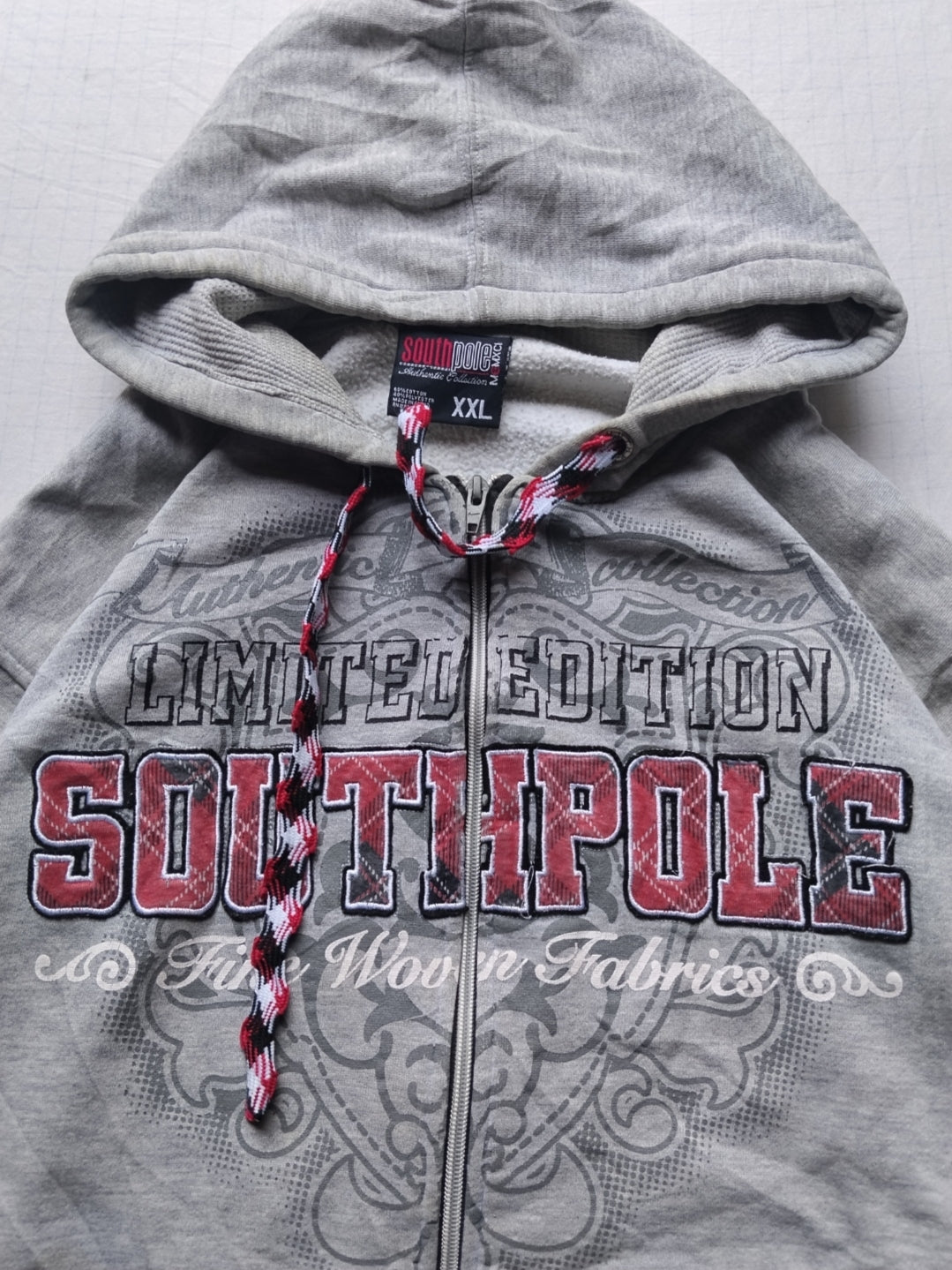 Southpole XXL Flannel Y2k Embroidered Hoodie