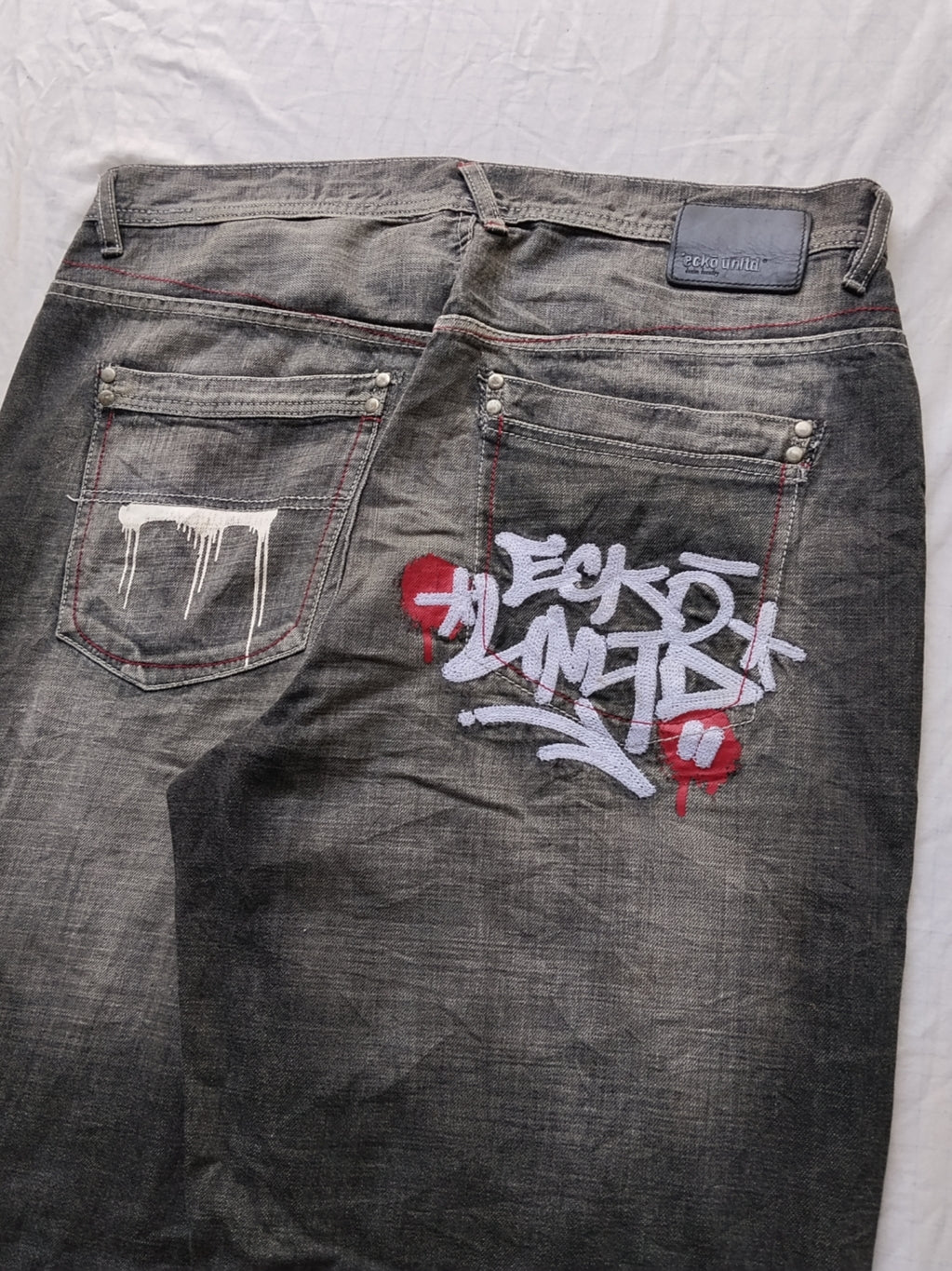 Ecko Unltd W36 Baggy Jeans Graffiti Y2k Vintage