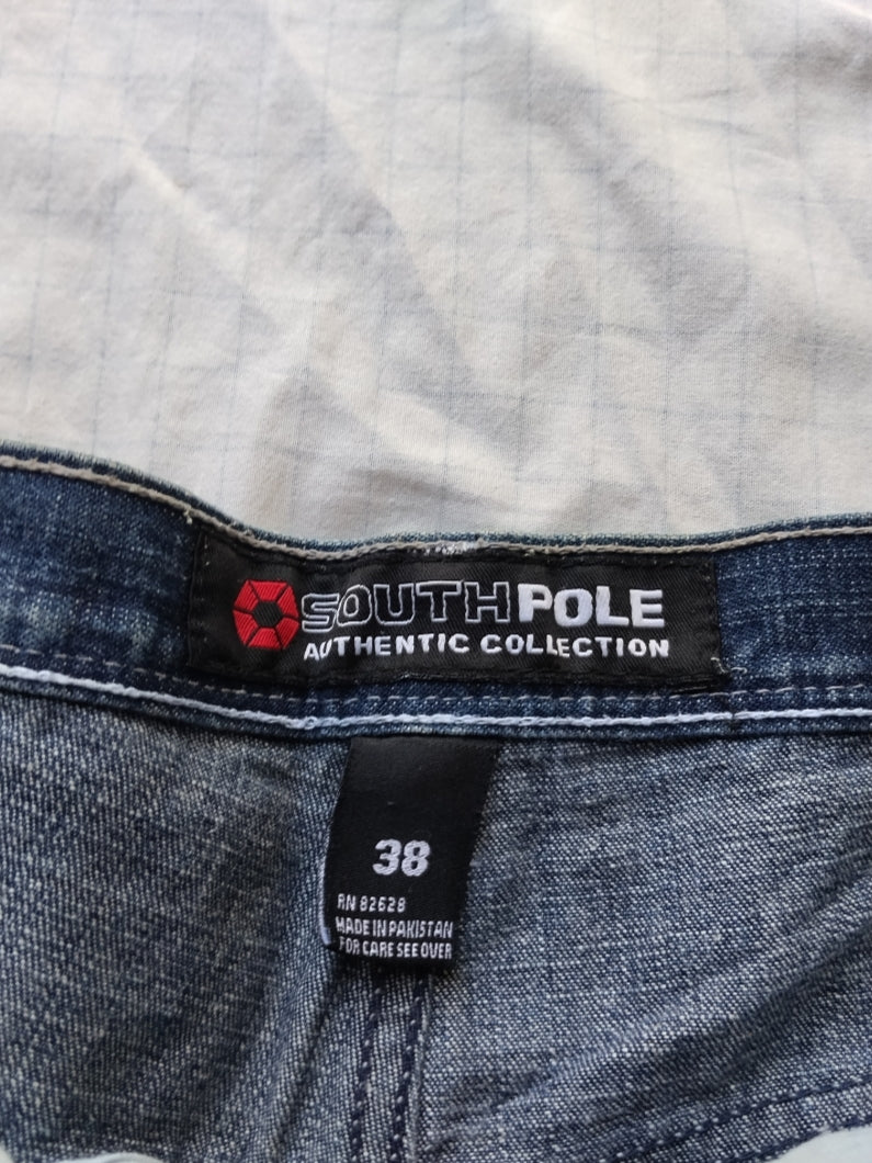 Southpole W38 Baggy Jeans Y2k Embroidered Jeans