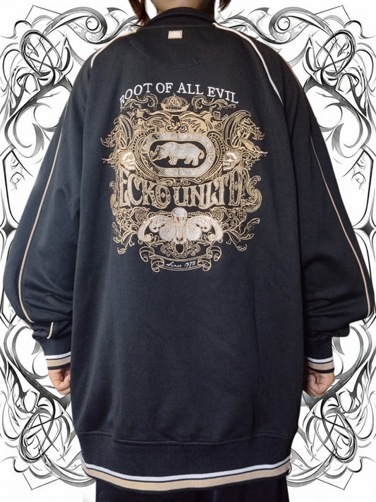 Ecko Unltd XXL Root Of All The Evil ZipUp Y2k Hoodie