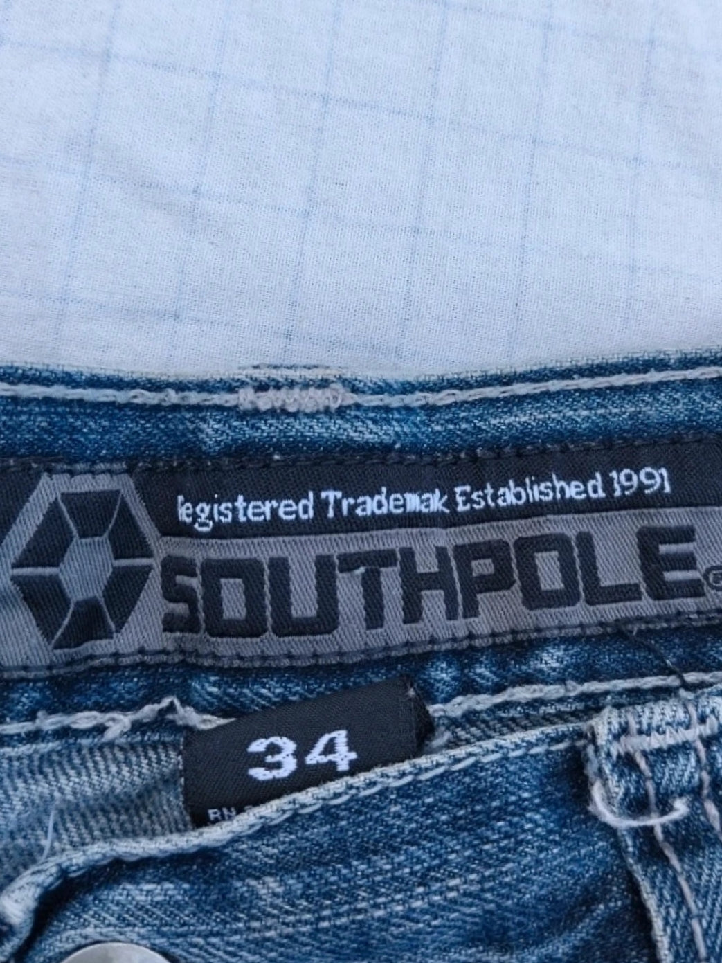 Southpole W34 Green Tab Baggy Jeans Y2k