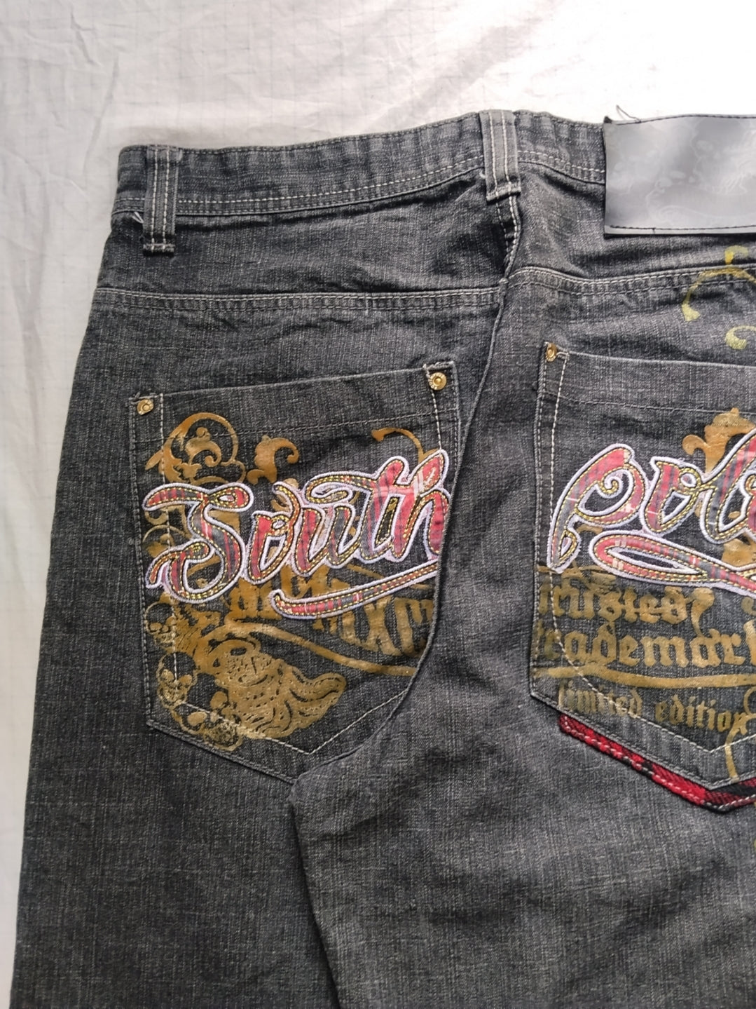 Southpole W36 Flannel Red Tab Baggy Jeans Y2k