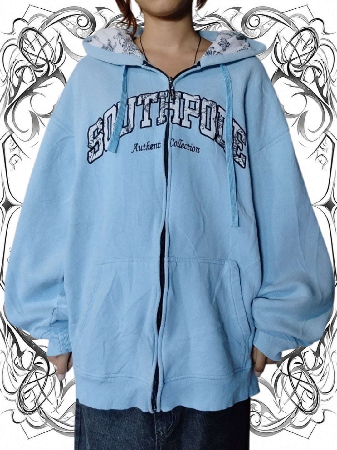 Southpole XXL Paisley Y2k Vintage Zip Up Hoodie