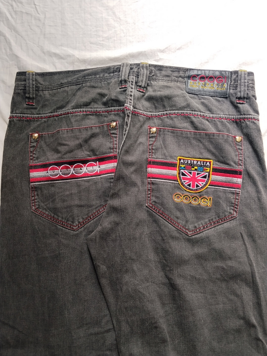 Coogi W42 Baggy Jeans Y2k Embroidered 90's