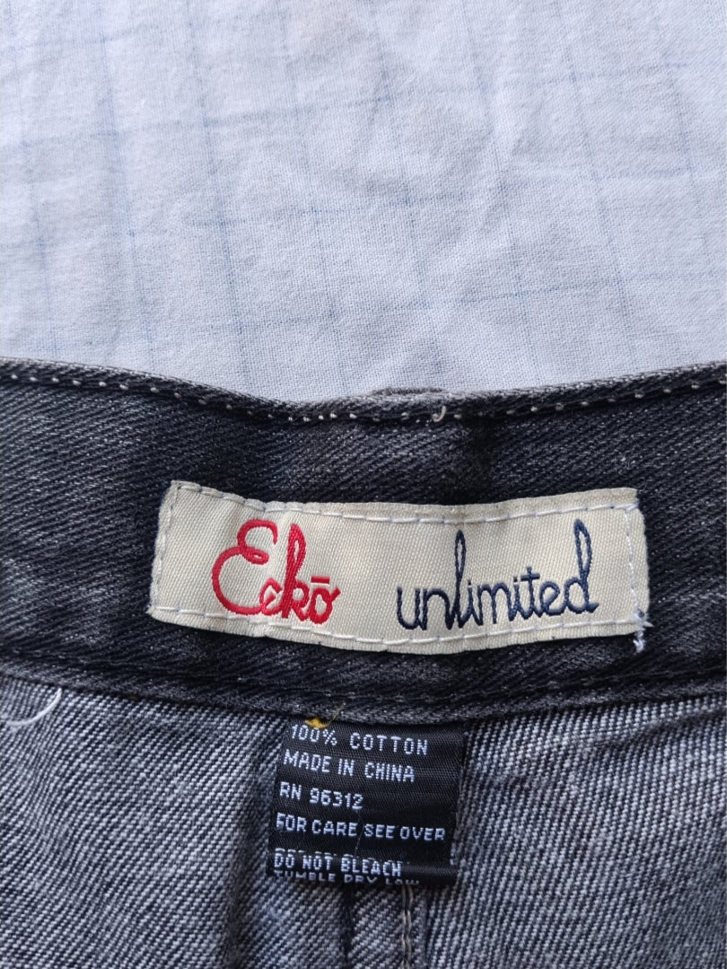 Ecko W32 Baggy Jeans Y2k Dragon Embroidery