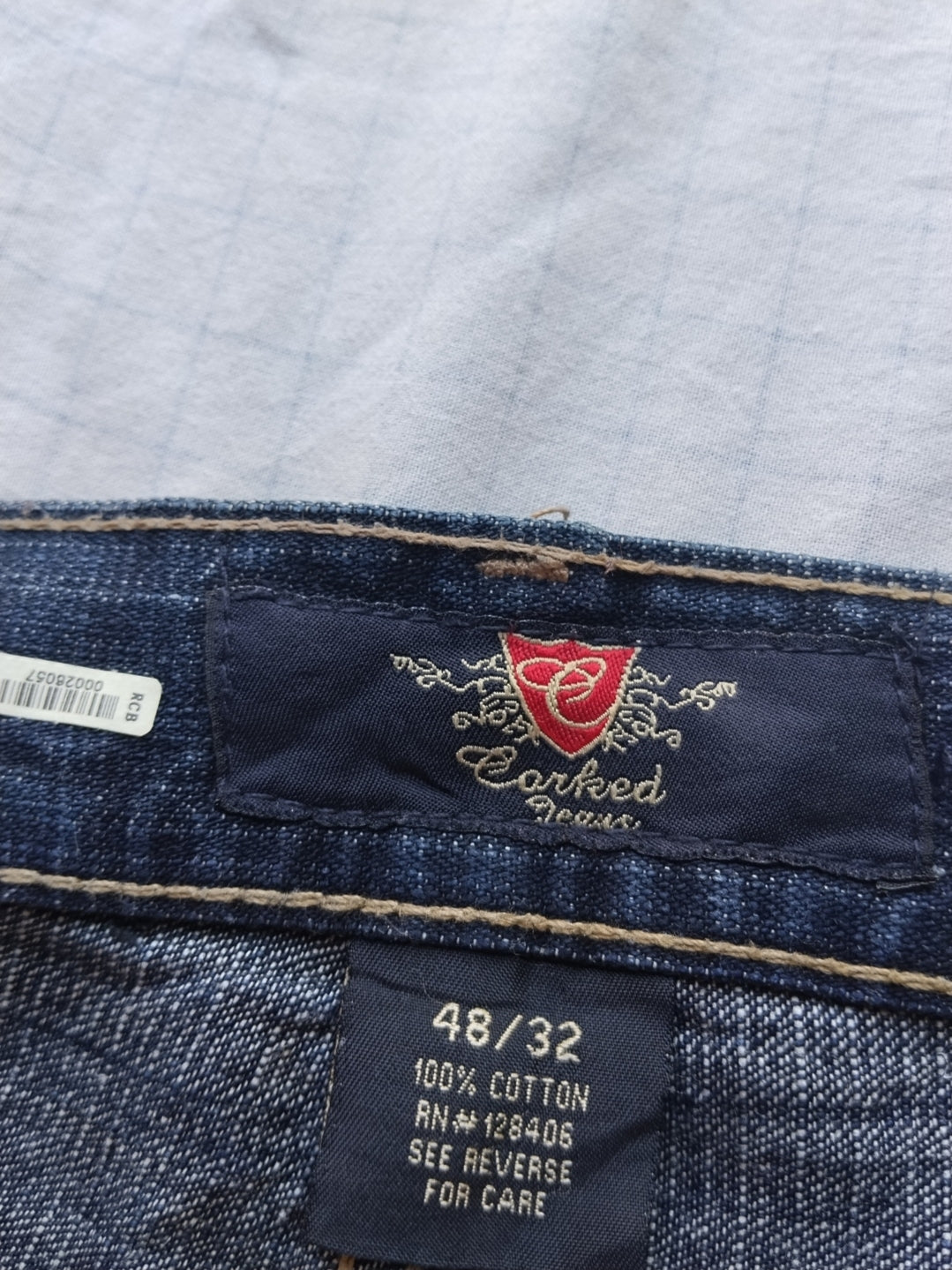 Corcked W48 Baggy Jeans Y2k Embroidered