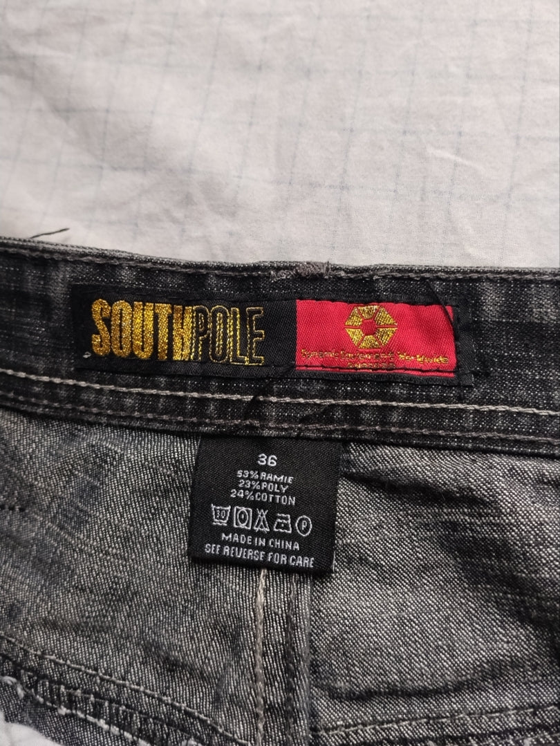 Southpole W36 Flannel Red Tab Baggy Jeans Y2k