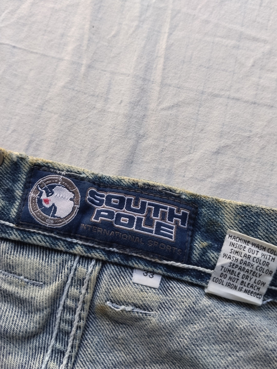 Southpole W33 Japanese Kanji Baggy Jeans Y2k Vintahe