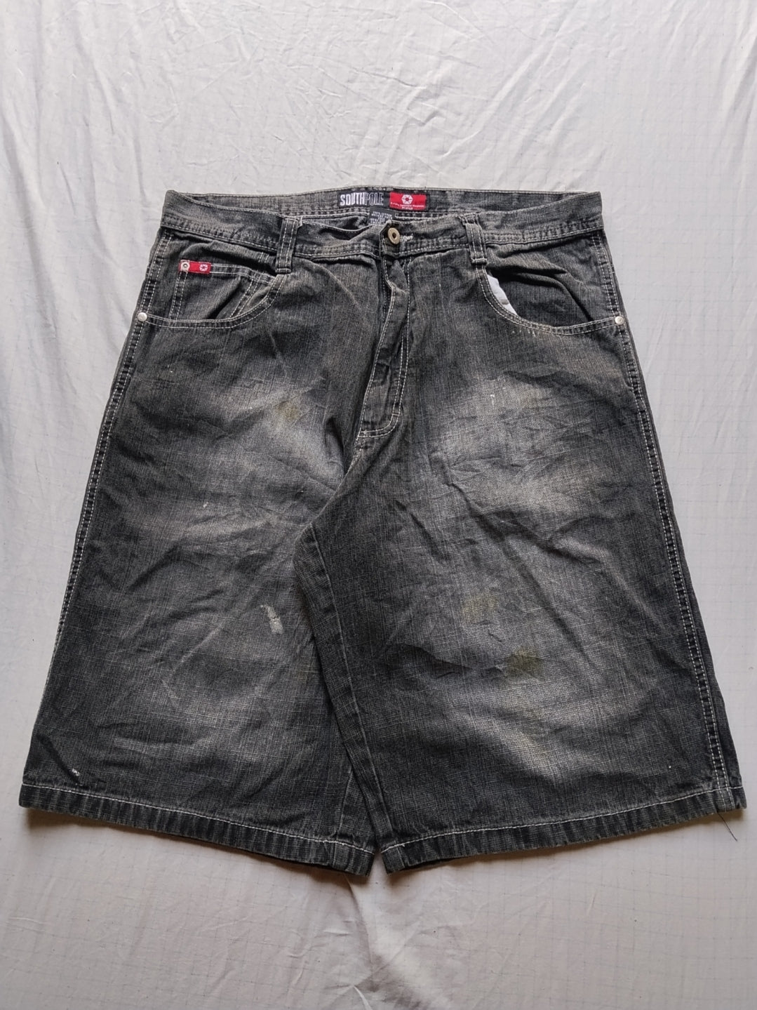 Southpole W36 Red Tab Baggy Jorts Y2k