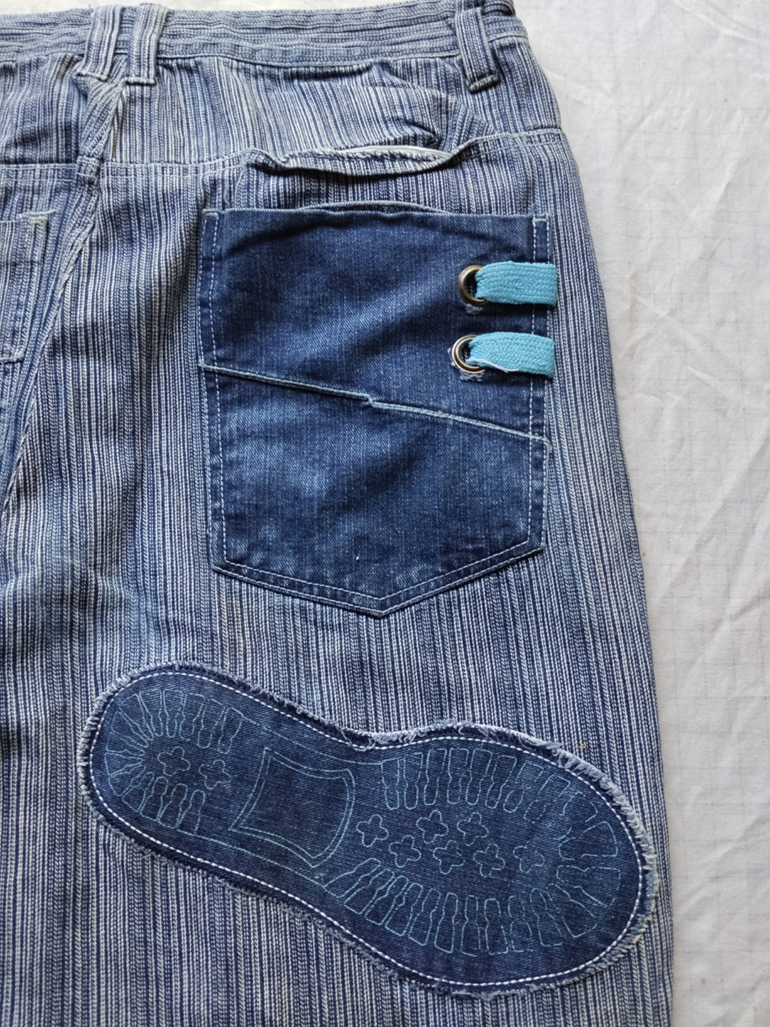 Raw Blue W38 Timbs Baggy Jeans Y2k