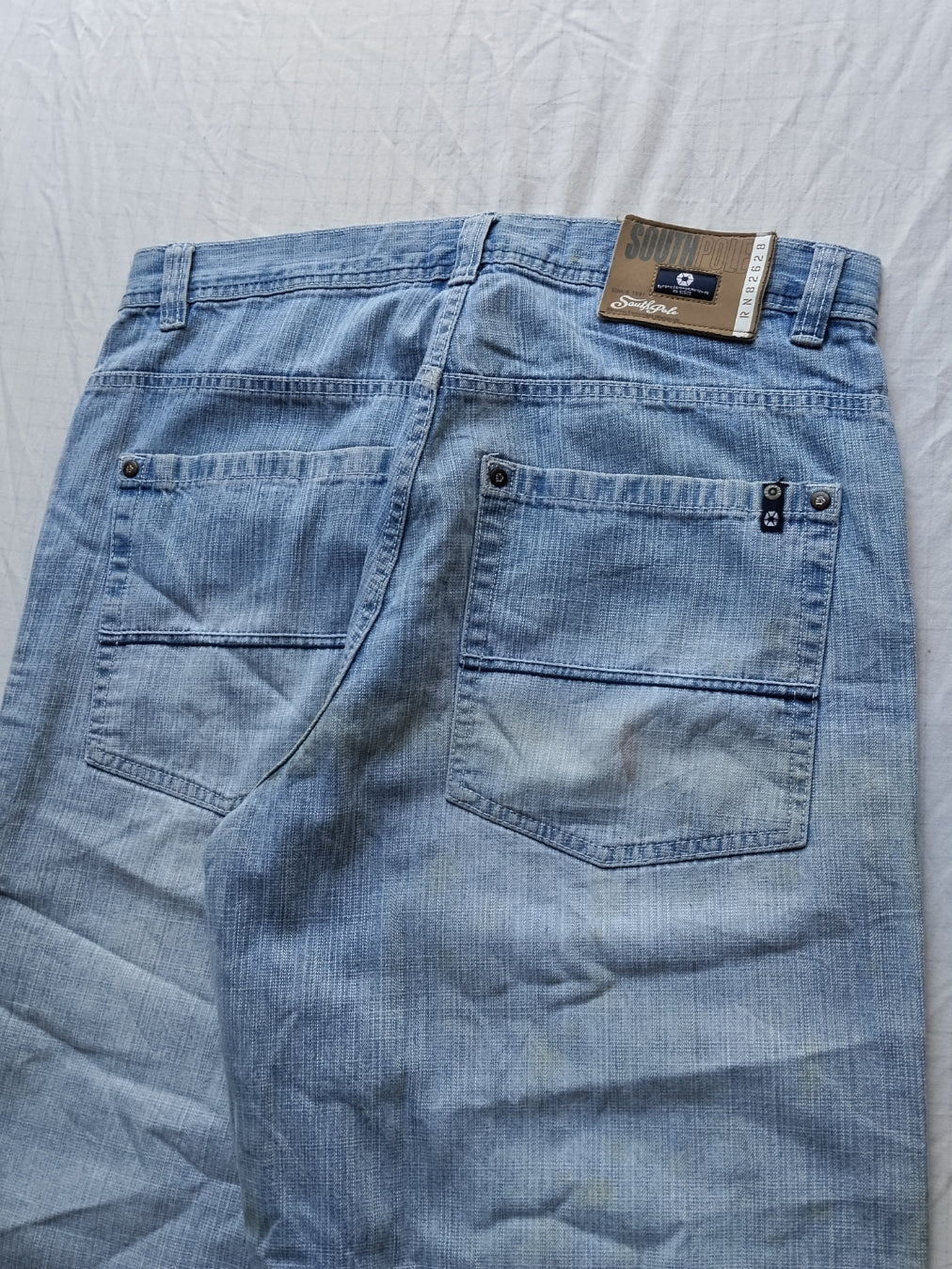 Southpole W36 Navy Tab Og Vintage Baggy Jeans
