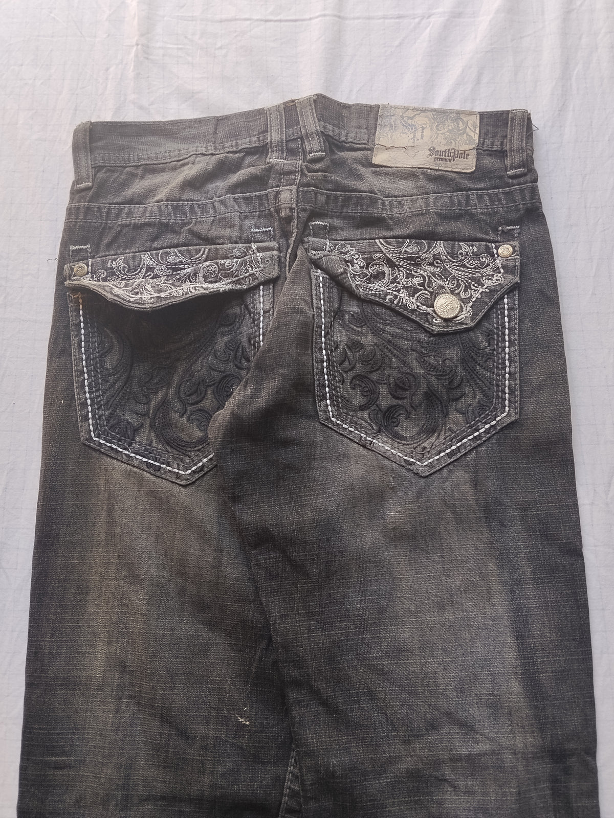 Southpole W32 Premium Baggy Jeans Y2k Embroidered