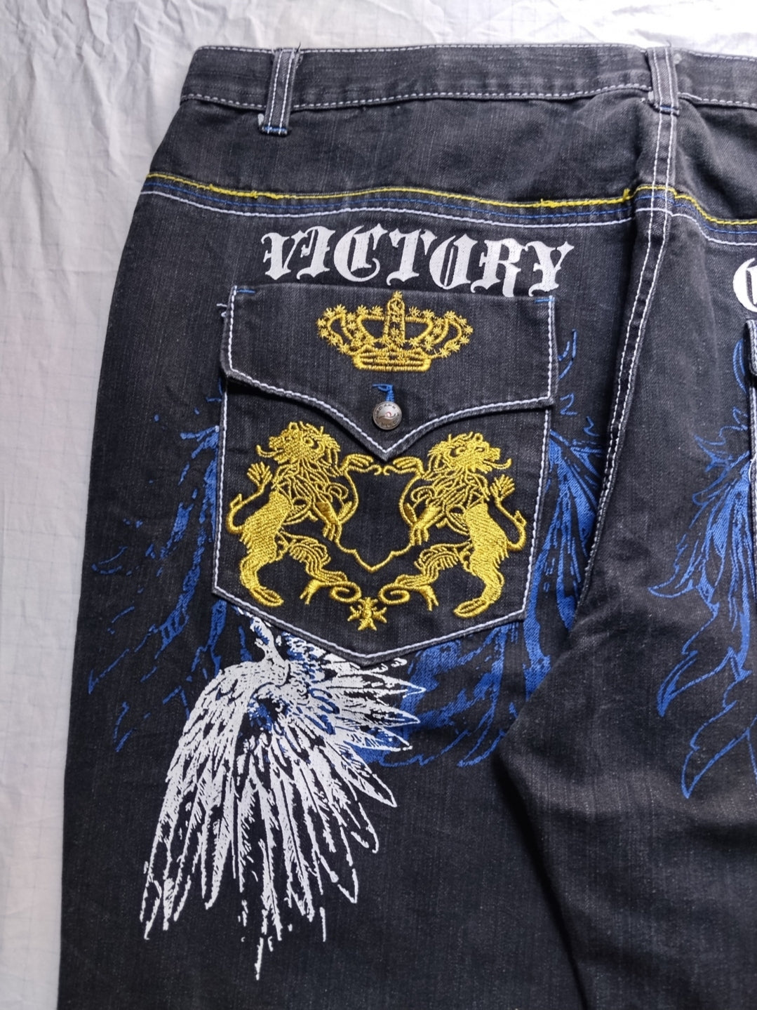 Red Ape W48 Baggy Jeans Y2k Wings Grail
