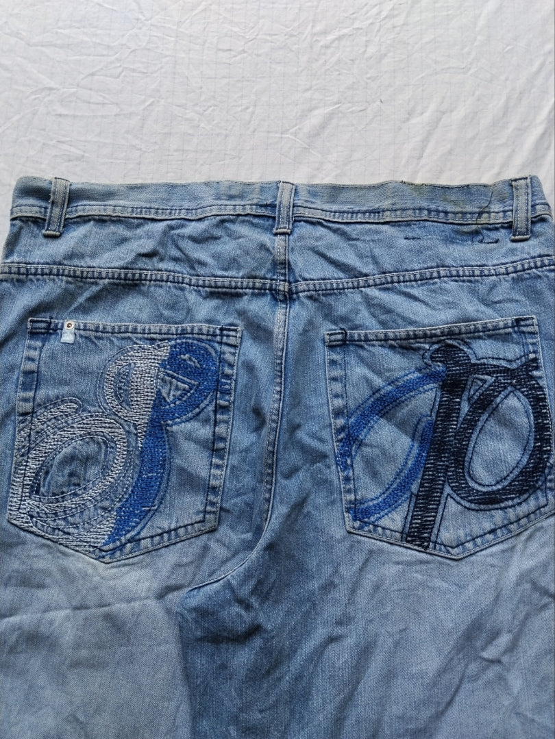 Southpole W40 Silver Tab Y2k Baggy Jorts