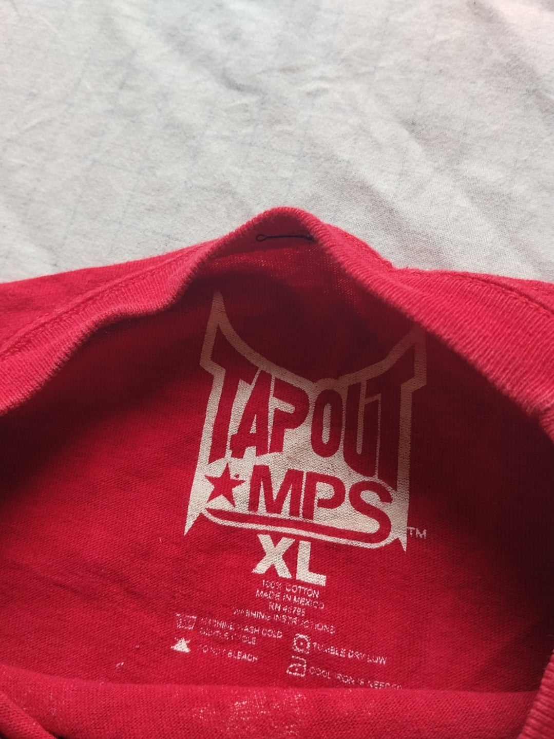 Tapout XL Vintage Y2k Gothic T-shirt Silver